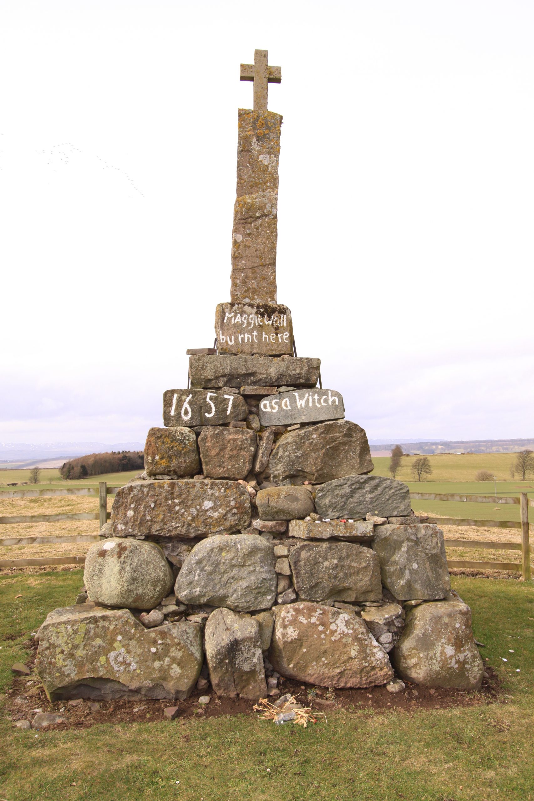 The Maggie Wall Monument in Dunning, Scotland, created at an unknown time.