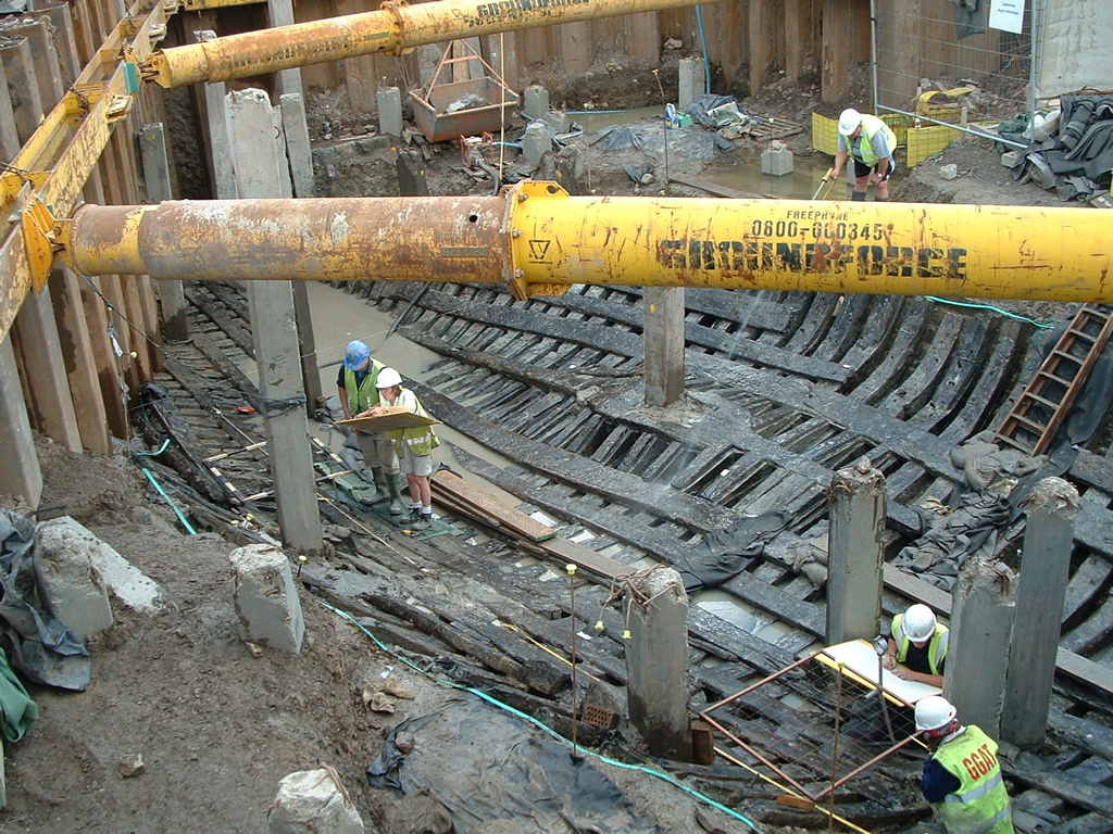 Excavation of the Newport Ship in 2002 (from Wikipedia).