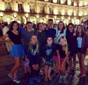 Juliette with Students in Salamanca