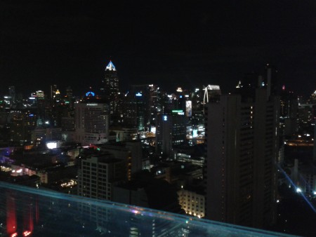 The view from a roof top bar in Bangkok