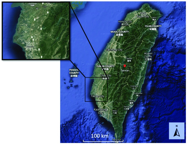 Map of Tawain