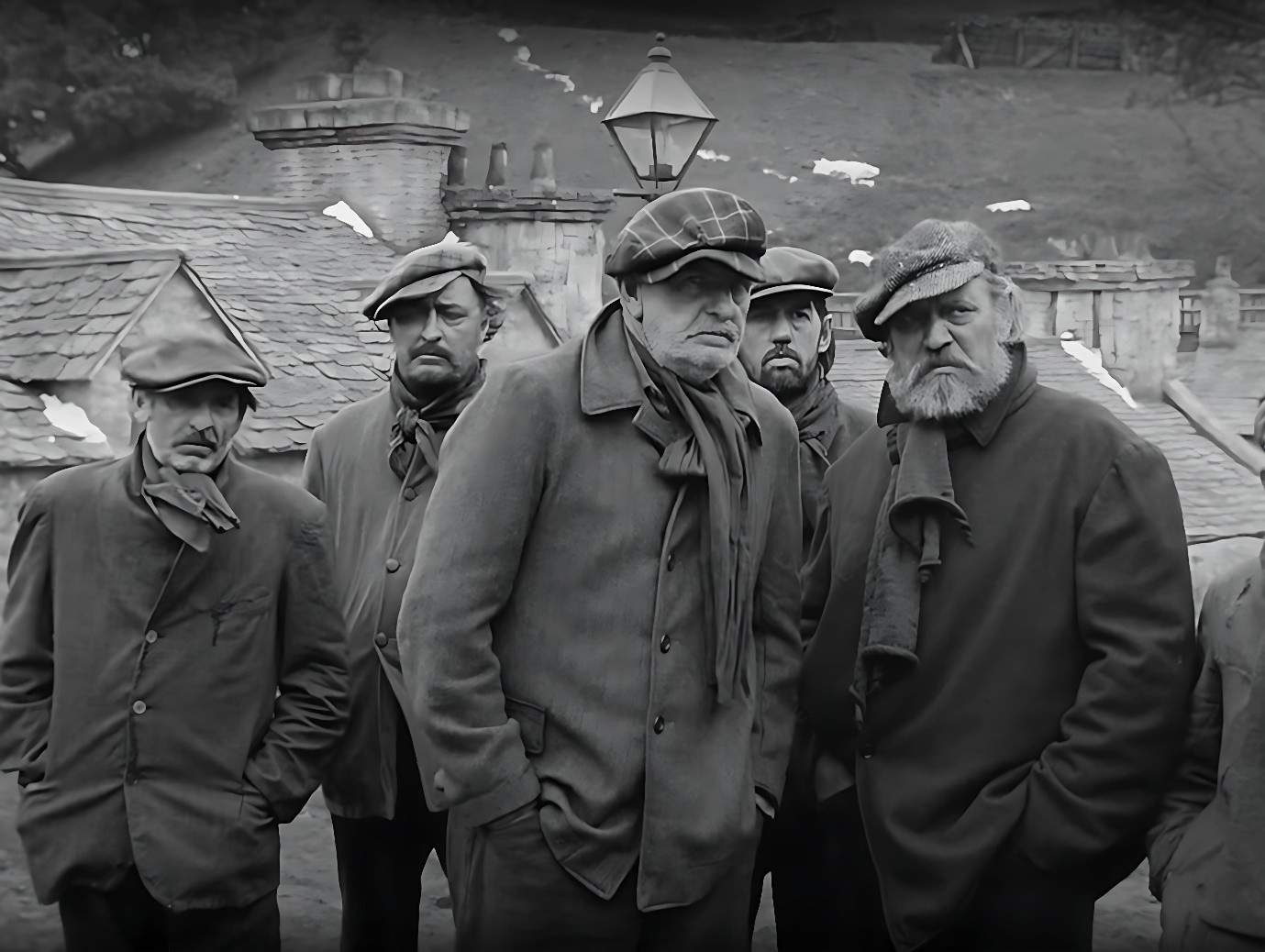 striking miners, scene from How Green was my Valley
