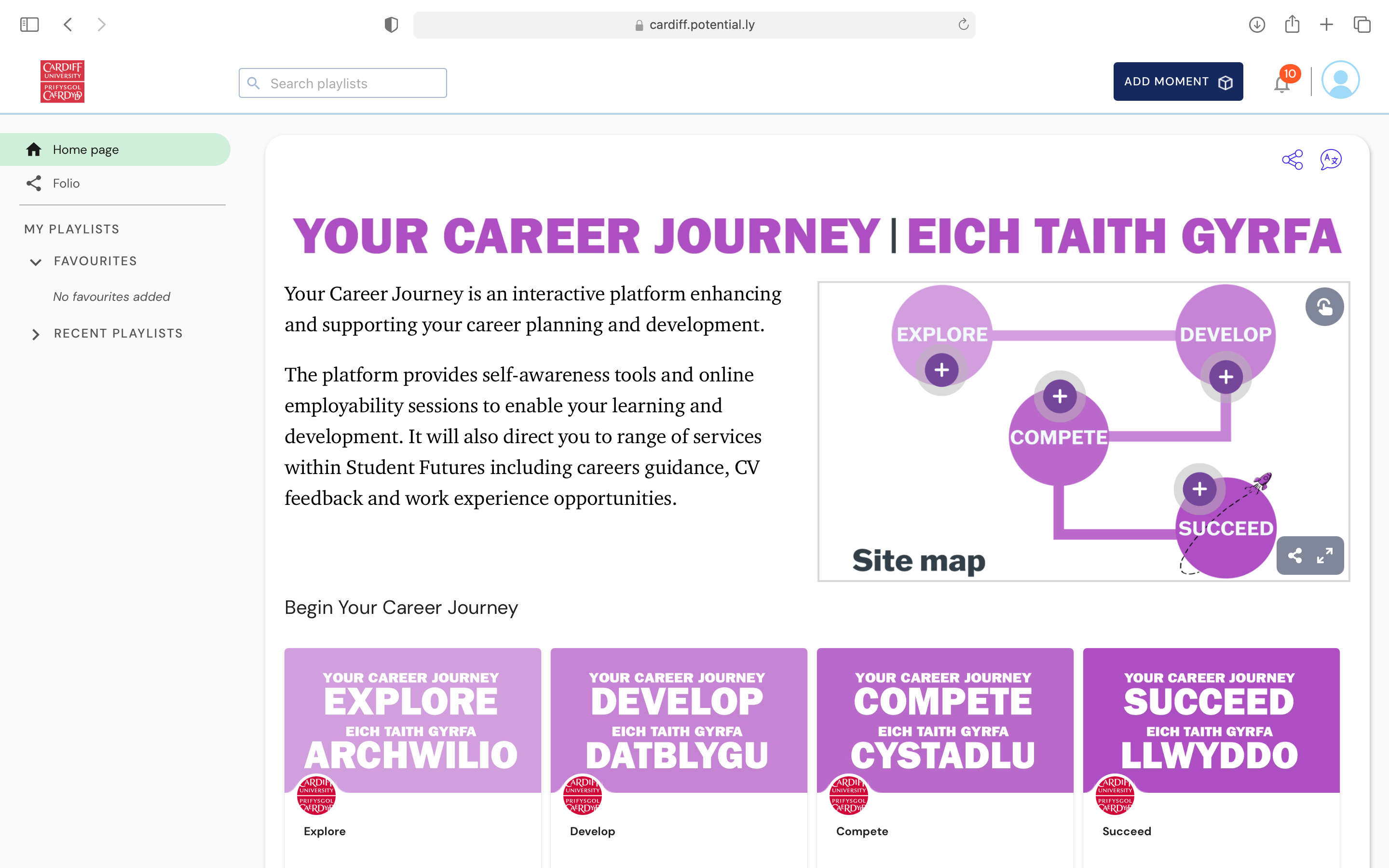 This is how Your Career Journey will look like. You can access various resources here.