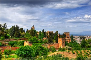 Andalusia - landscape with Alhambra and Granada. Photo from http://www.flickr.com/photos/romtomtom/ 