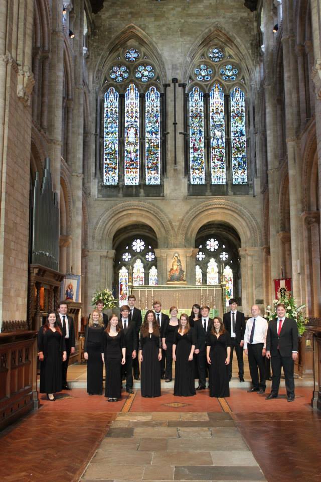 Palestrina Singers of Cardiff University at Romsey Abbey (photo by Charlotte Smallwood)