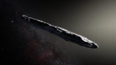 Artist's impression on 'Oumuamua
