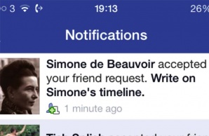 Simone de Beauvoir accepted your Facebook friend request