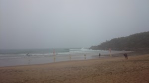 The northern most surf spot in Queensland. It was sunny, then it rained hard then 4 minutes later it was sunny again. 