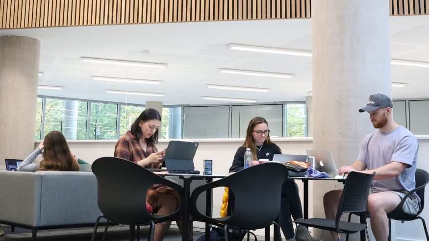Student studying