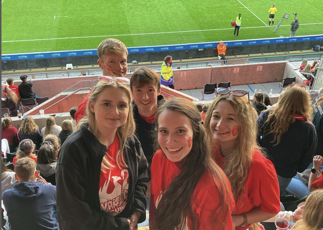 Group of society members at Varsity.