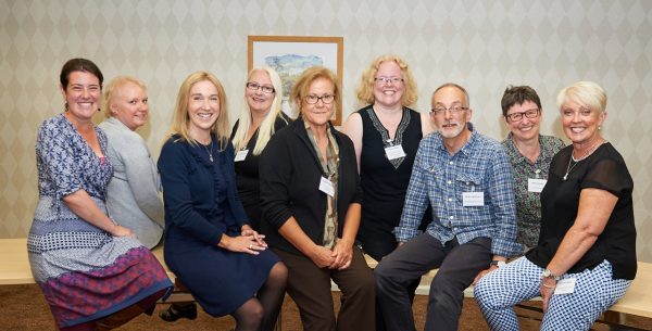 Delegates who presented at the event and Centre Director, Professor Kerry Hood (6th from left).