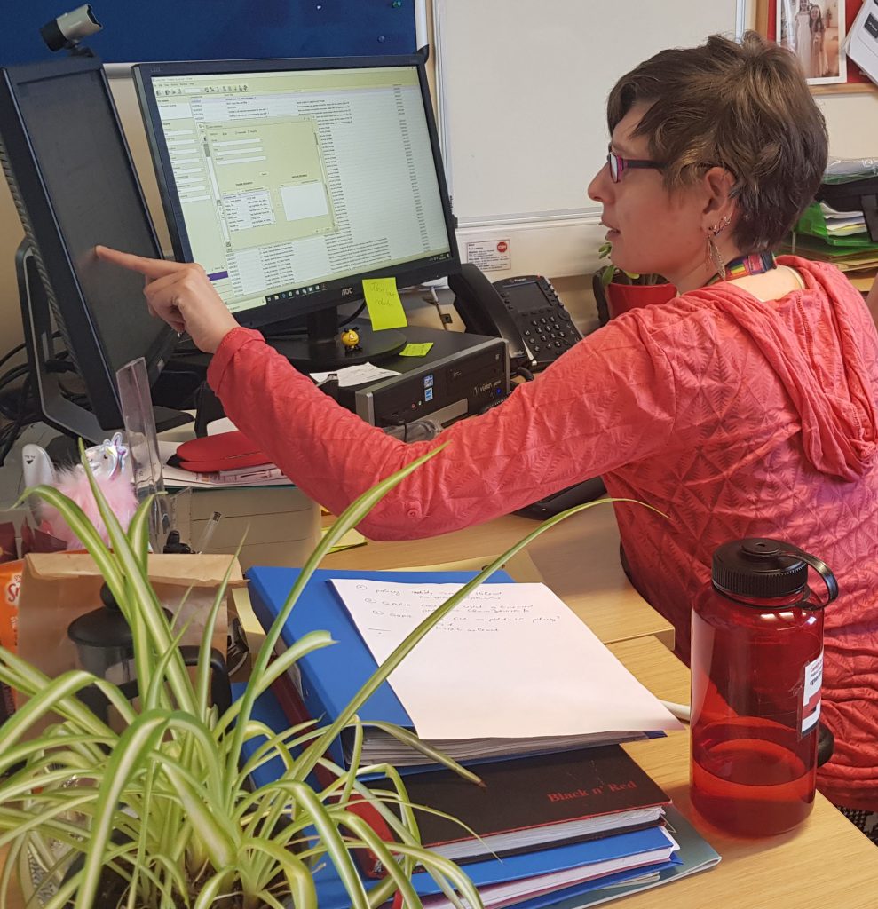 Iris learning about our Document Management System (Q-Pulse) that houses Standard Operating Procedures (SOPs) for clinical trials - as part of Do Something Different Day