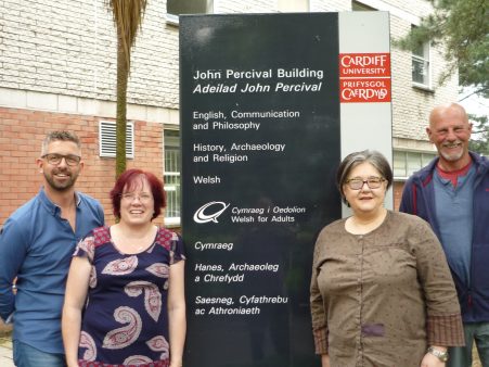 Exploring the Past pathway students graduating in 2016 including Daniel Jewson, Hayley Bassett, Penni Bestic, Tom Allen (left - right).