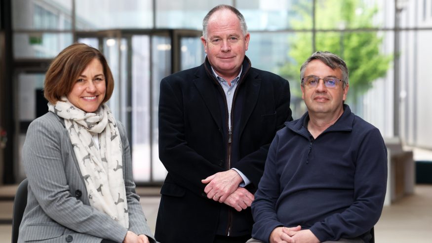 Caroline O'Brien (CEO), Martin Lamb (Board of Directors), and Professor David Wallis (Technical Director and Founder)