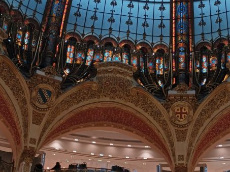 A view of the ceiling in Galeries Lafayette 