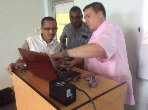 Matt setting up panopto