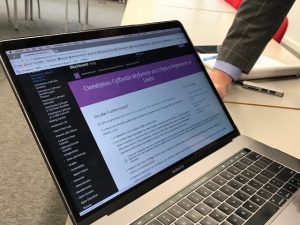 image of Blackboard help site in welsh
