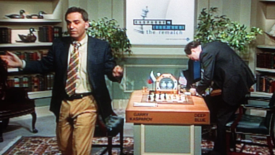 A man walks away from a chess match