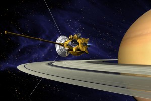 Cassini at Saturn. Image credit: NASA