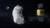 Image of HERA satellite near asteroid Didymoon