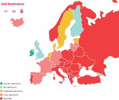 Travel restrictions map