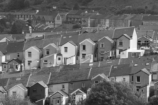 Terrace houses, Ferndale, South Wales