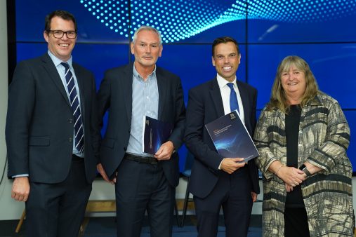 Professor Phillip Brown with Welsh Government Ministers