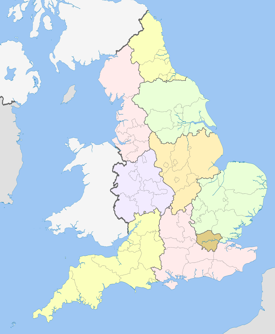 Uk Map Regions And Counties - United States Map